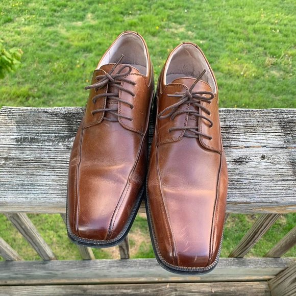 Tan Leather Florsheim Dress Shoes with Leather inside and outside 12 D main image 7
